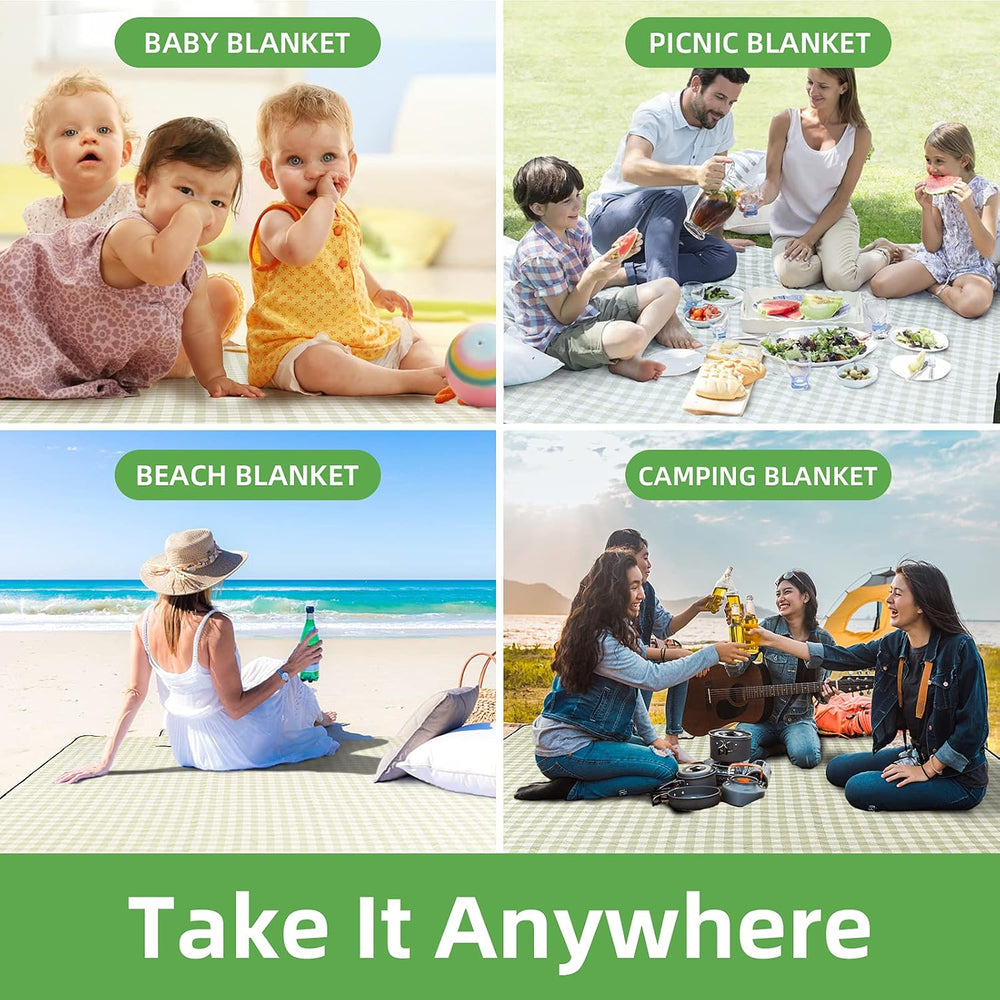 ZAZE Extra Large Picnic Outdoor Blanket, 80''x80'' Waterproof...