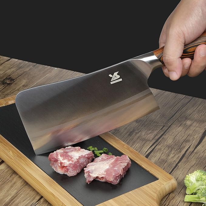 MSY BIGSUNNY 9pcs Knife Block Set, German Steel Kitchen Knife Set - Image 8