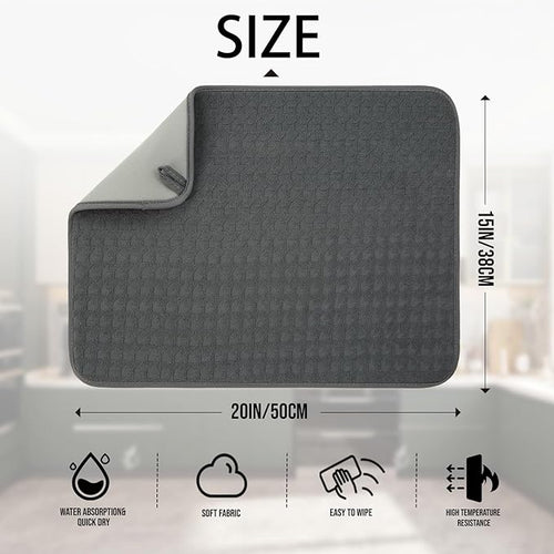 2 Pack Microfiber Dish Drying Mat - Image 2
