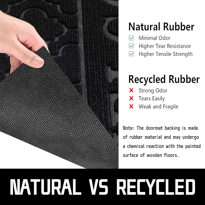 Yimobra Welcome Mat Outdoor Indoor, All-Season Waterproof Front Door Mat - Image 6