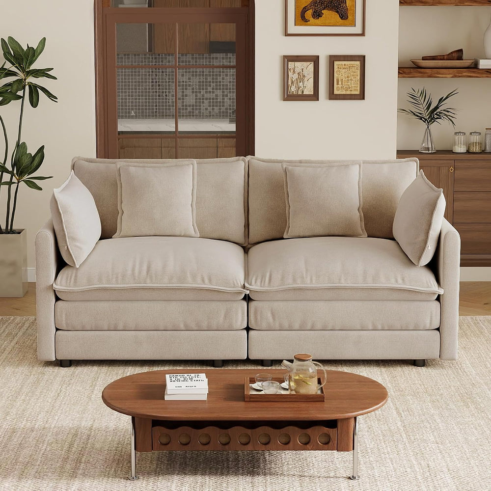 70.8" Loveseat Sofa 2 Seater Cloud Sectional Couch, Small Love Seat