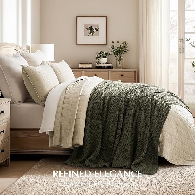 EVERGRACEHOME Chunky Chenille Knit Throw Blanket - Image 5