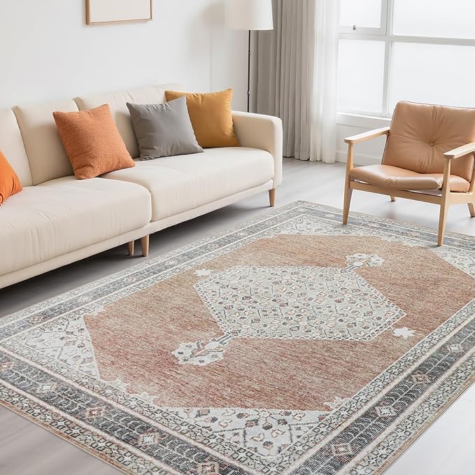 Washable Rugs 8x10 Area Rugs for Living Room, Dining Room- Soft Low Pile - Image 8