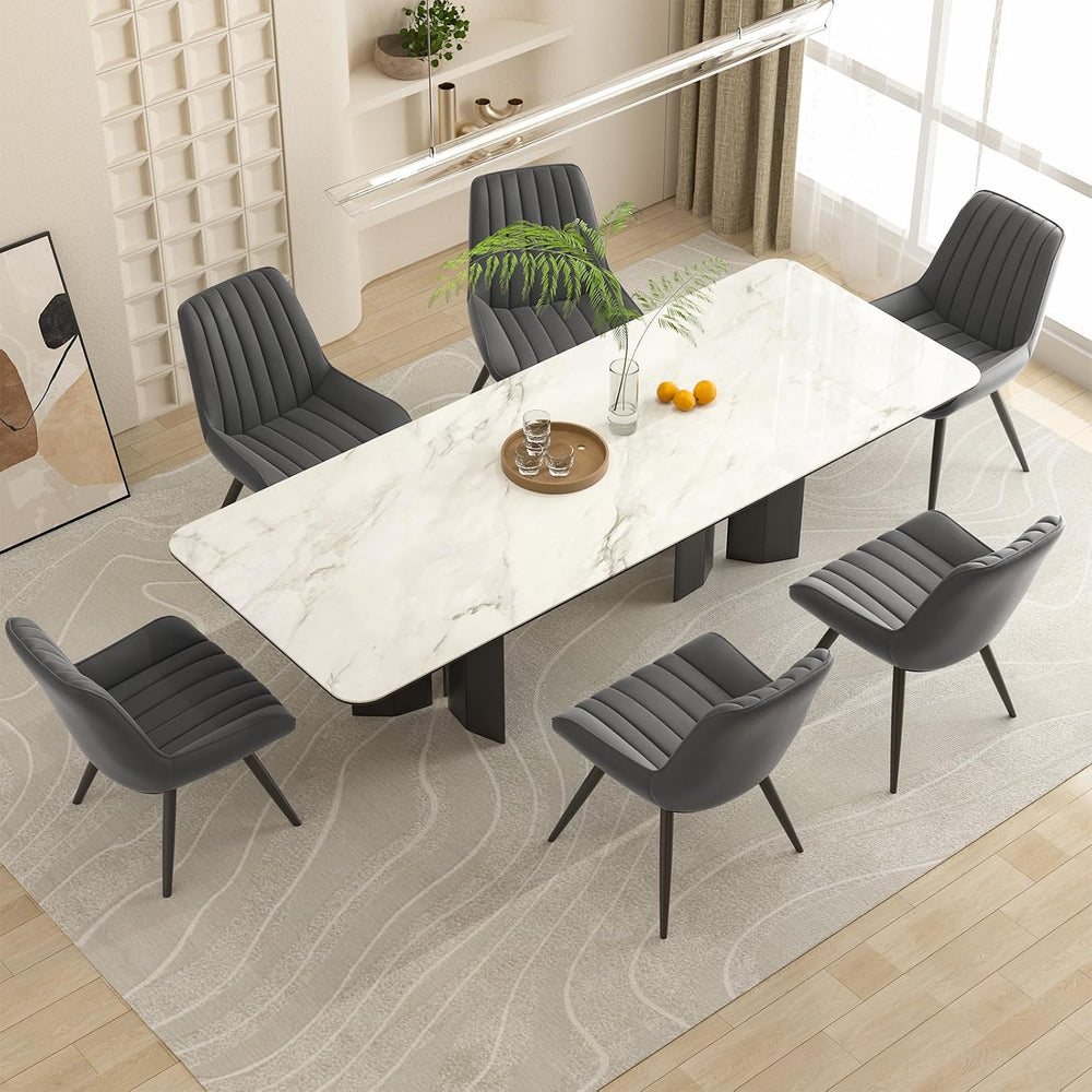 Nalupatio Modern Dining Chairs Set of 6, Comfy Dining Room Chairs with Thick ...
