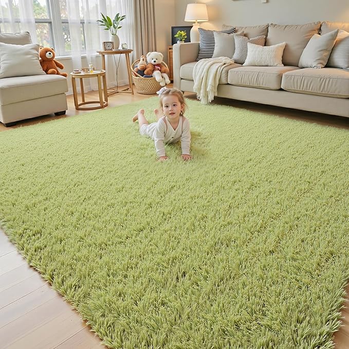 8x10 Area Rugs for Bedroom Living Room, Large Area Rug Shag Carpet Soft Plush by Junhejiamei