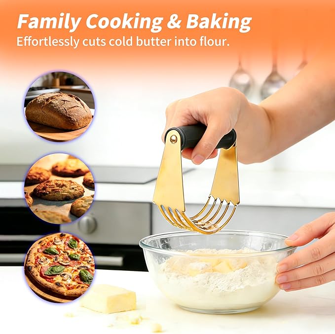 SmileCat Stainless Steel Dough Blender, Dishwasher-Safe Pastry Cutter, Biscuit - Image 4