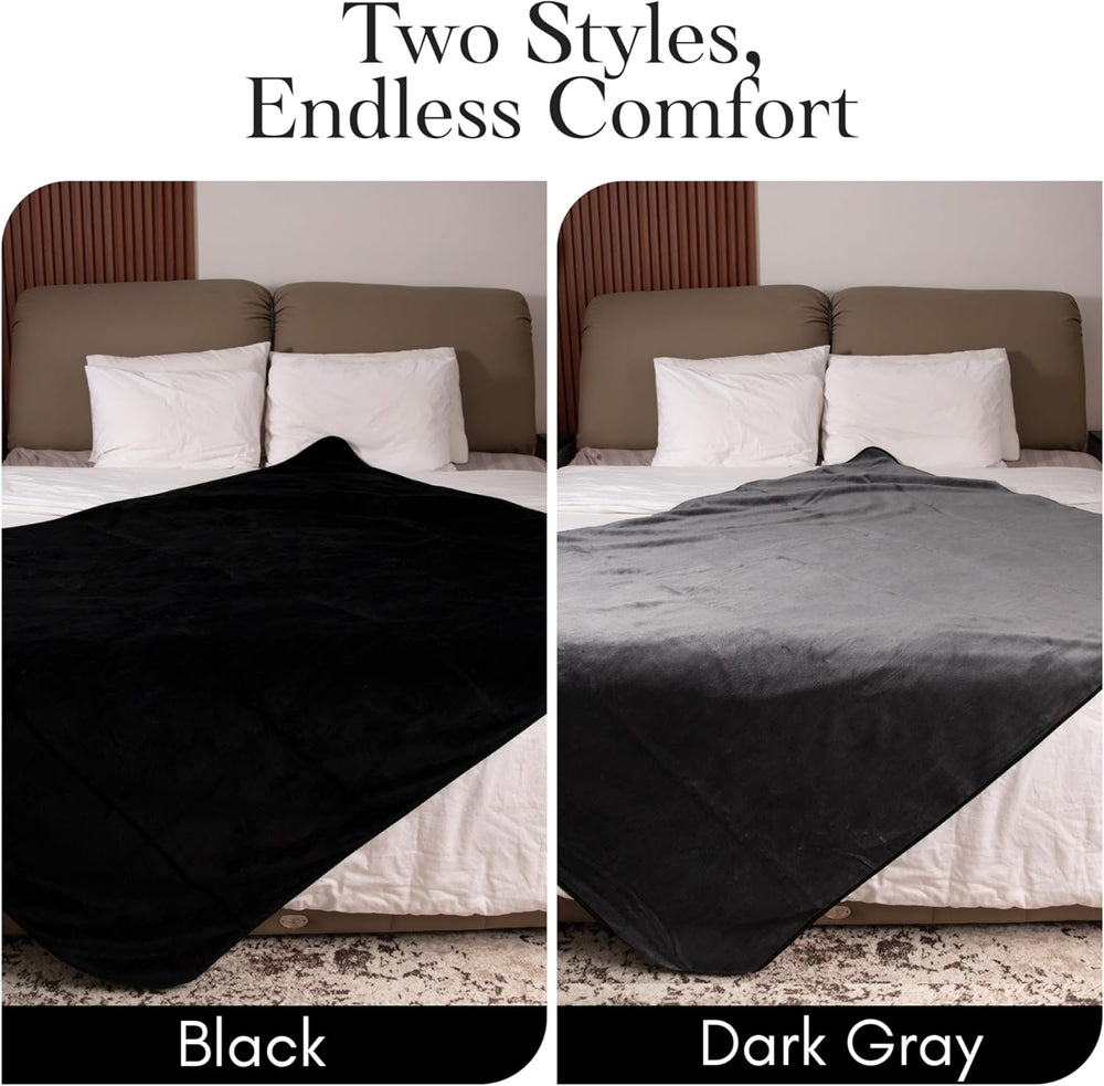Waterproof Blanket for Bed King Size (82"x 82") Soft Reversible Plu...