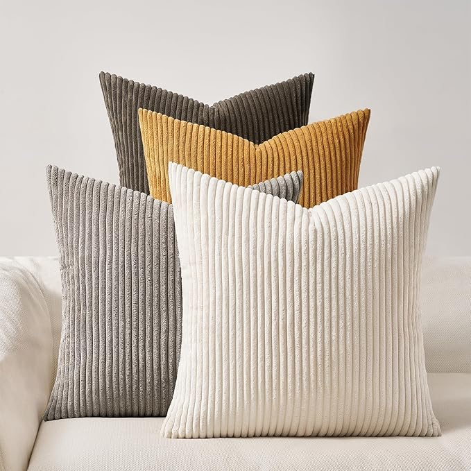 Topfinel Decorative Brown Throw Pillow Covers Cushion Cases, Rustic Home Decor by Topfinel