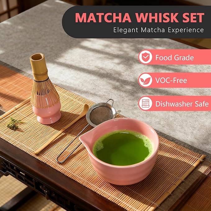 Matcha Whisk Set 5 pcs 18 oz Tea Making Bowl Kit Great - Image 4