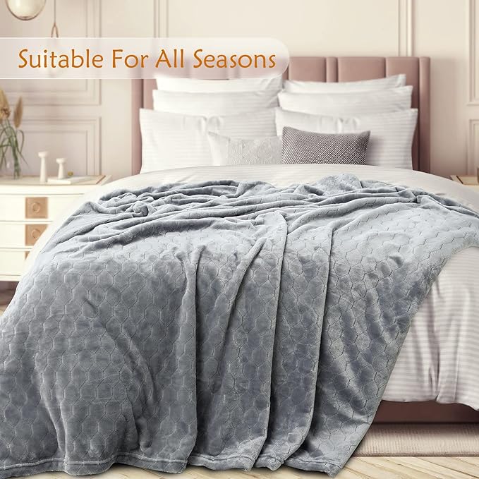 TOONOW Fleece Blanket Super Soft Cozy Throw Blanket 50" x 60", Lightweight - Image 3