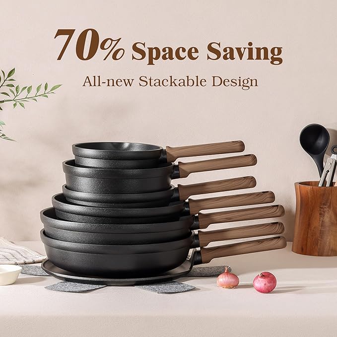 SENSARTE 20Pcs Nonstick Pots and Pans Set, Healthy Kitchen Cooking Set - Image 9