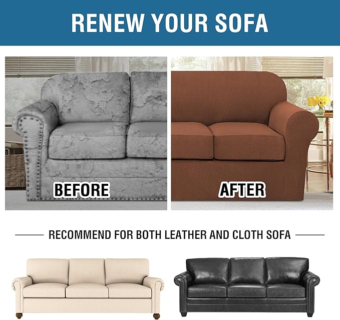 H.VERSAILTEX 4 Piece Stretch Sofa Covers - Image 8