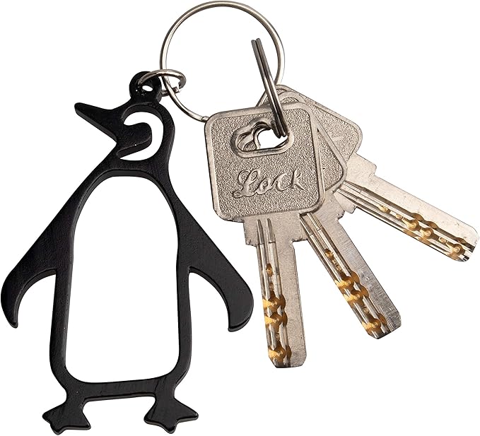 SWATOM Penguin 6PCS Bottle Opener Keychain Beer Openers Tool Key Chain Ring - Image 4