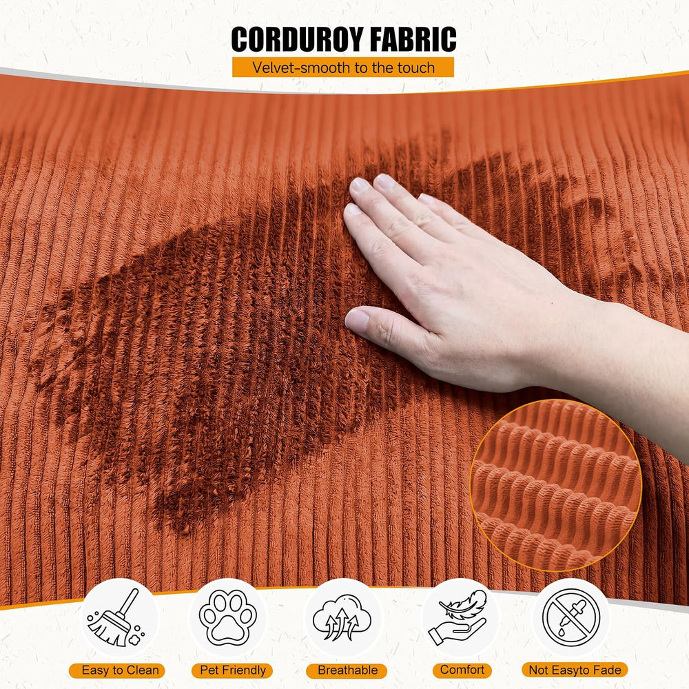 79" Convertible Sofa Bed Set, 4 in 1 Boneless Couch for Living Room