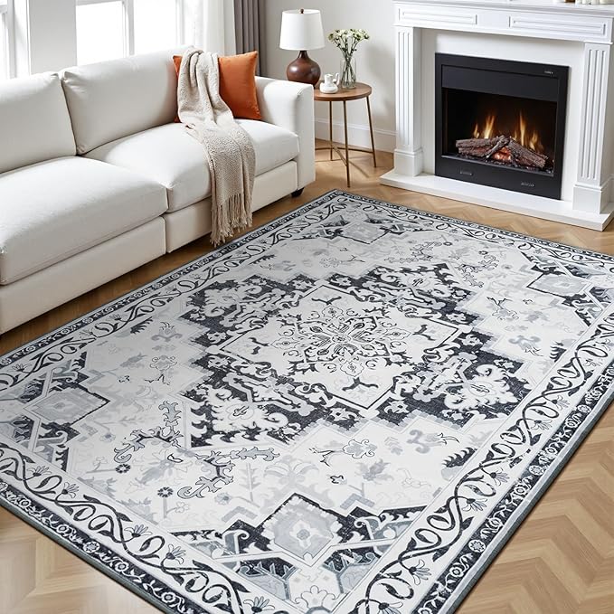 Rugflix 5x7 Area Rug for Living Room, Machine Washable Area Rugs by RugflixAreaRugs