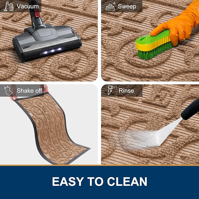 Smiry Welcome Door Mat Outside Entrance, Heavy Duty Trap Dirt and Moisture Easy - Image 6