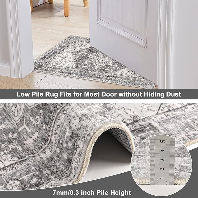 Yamaziot Washable Runner Rug, 2x6 Non-Slip Boho Vintage Hallway Rug Runner - Image 4