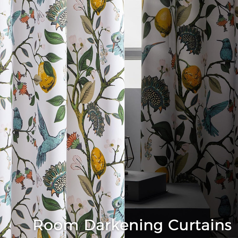Topfinel 54 Inches Long Short White Blackout Curtains for Cafe Kitchen, Gromm...