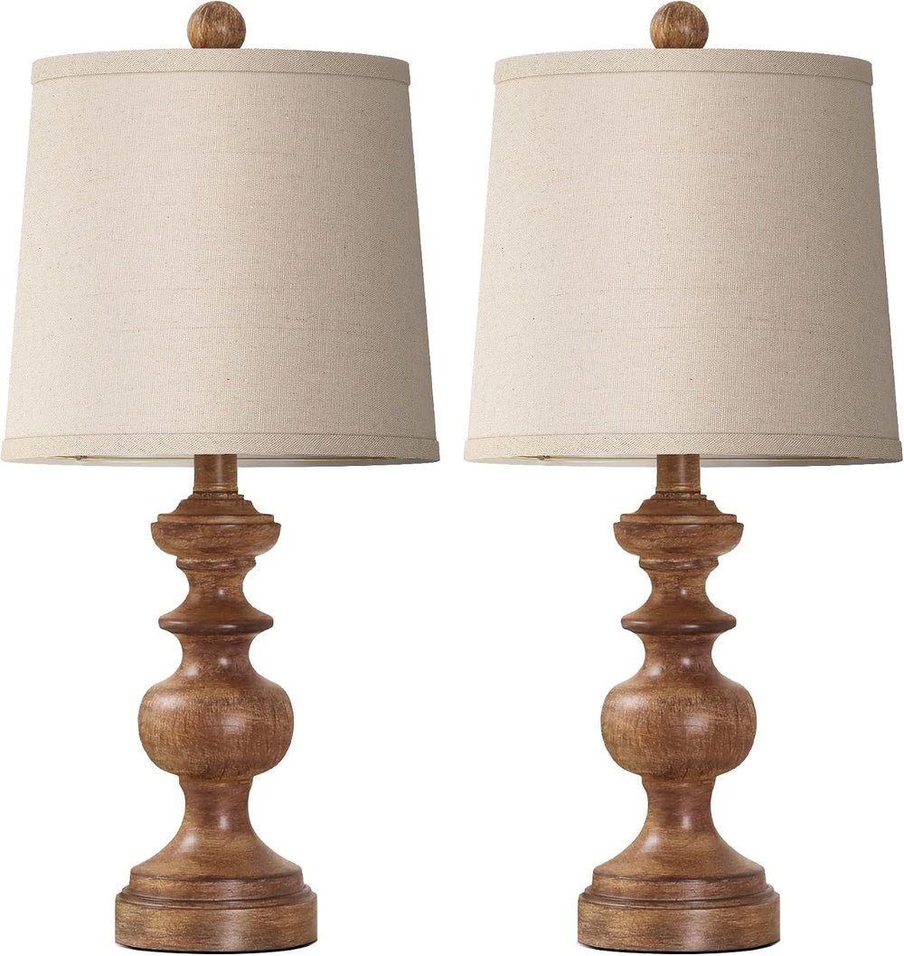 Farmhouse Table Lamp Set of 2, Rustic Table Lamps for Living Room Bedroom, 22...