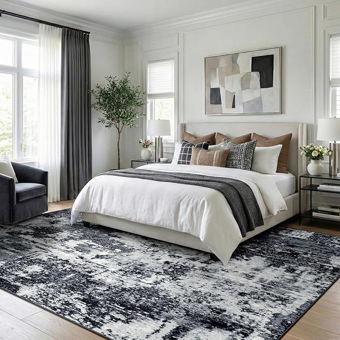 Washable Area Rugs 2'x3' Non-Slip Modern Abstract Soft - Image 9