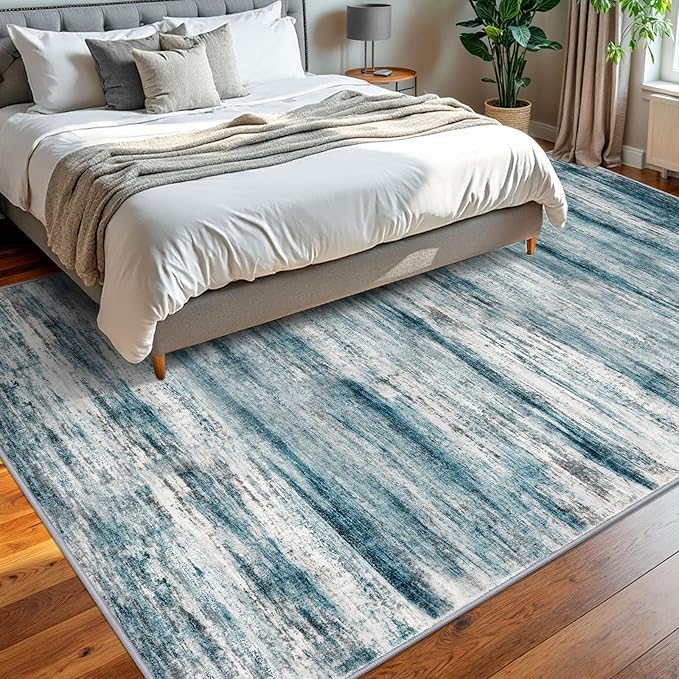 KOZYFLY Area Rug 8x10 Modern Living Room Rug, Washable Large Thin Rugs Non-Slip - Image 7