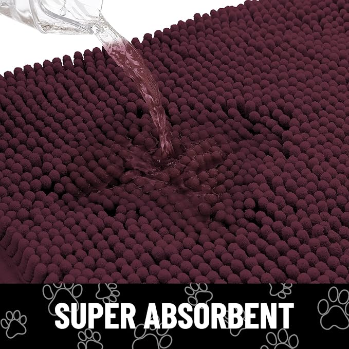 Smiry Dog Door Mat for Muddy Paws, Absorbent Dirt Trapper Non Slip Quick Dry - Image 5