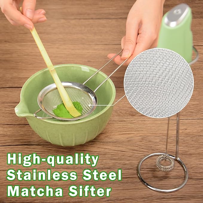 Electric Matcha Whisk Set 4 PCS Matcha Making Kit Powder Mixer Electric Milk - Image 5