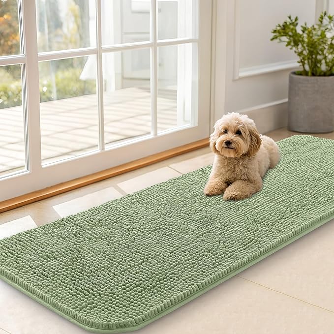 OLANLY Dog Door Mat for Muddy Paws 59x20, Absorbs Moisture and Dirt, Absorbent by OLANLY