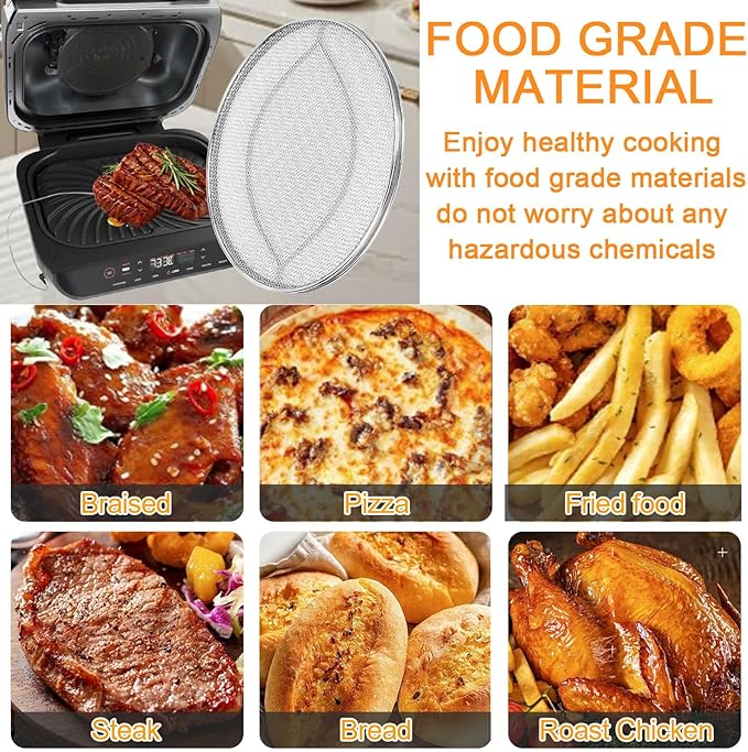 Splatter Shield for Ninja FG551 Foodi Smart XL Grill, Replacement Stainless - Image 6
