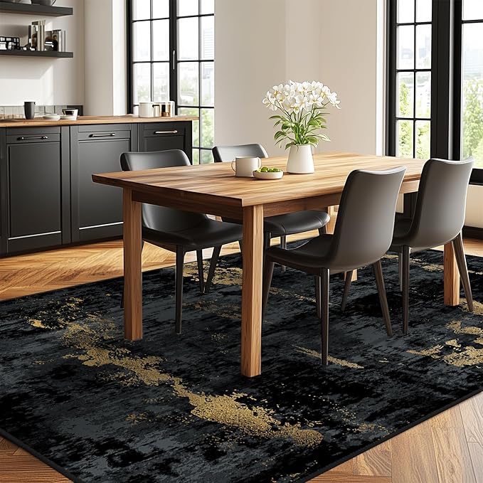 Washable Area Rugs 6'x8' Non-Slip Modern Abstract Soft - Image 4