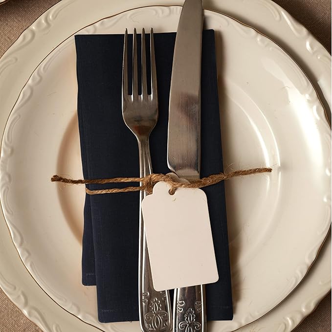 Urban Villa Cloth Napkins Halloween Dinner Napkins Solid Black Color 20'&...