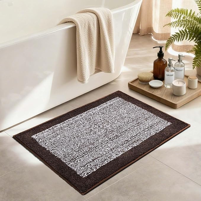 Bathroom Rugs 30x20 Non Slip Washable, Soft Absorbent Quick Dry Mats - Image 3