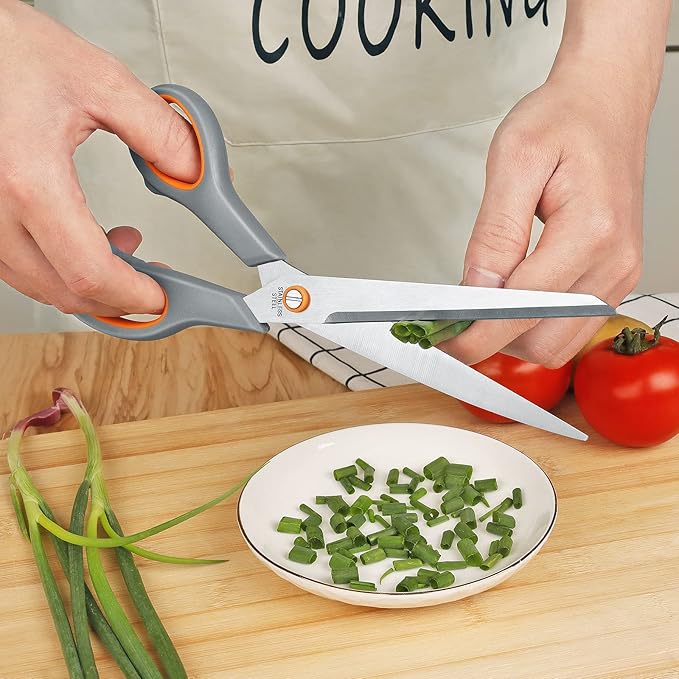Asdirne Kitchen Scissors Set, Knife-Grade Stainless Steel, TPR Comfortable - Image 3