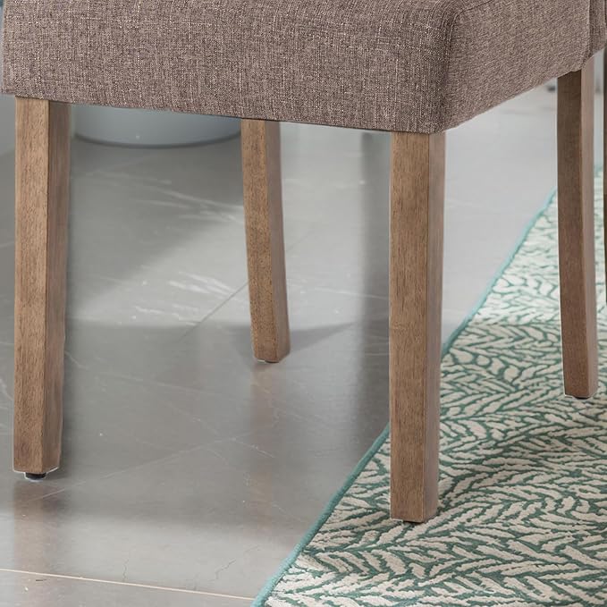 Upholstered Dining Chair Modern Stylish Parsons Kitchen Diner High Back with ...