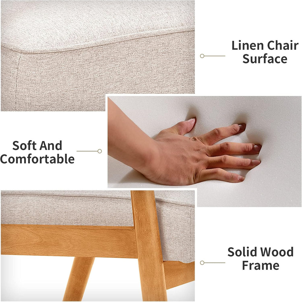 UNICOO® Mid-Century Retro Modern Accent Chairs, Solid Wood Armrest Lounge, Up...