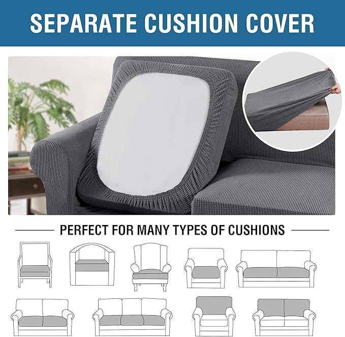 H.VERSAILTEX 3 Piece Stretch Sofa Covers - Image 5