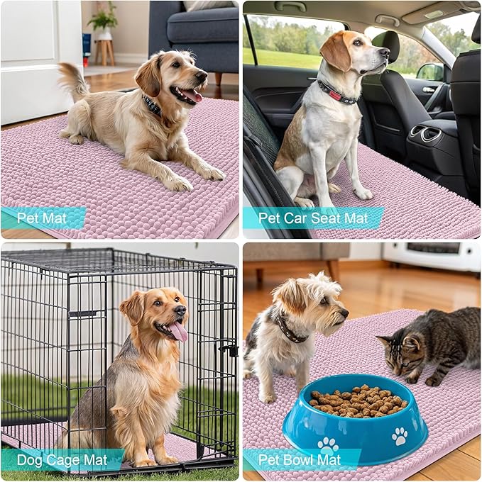 OLANLY Dog Door Mat for Muddy Paws 24x16, Absorbs Moisture and Dirt, Absorbent - Image 7