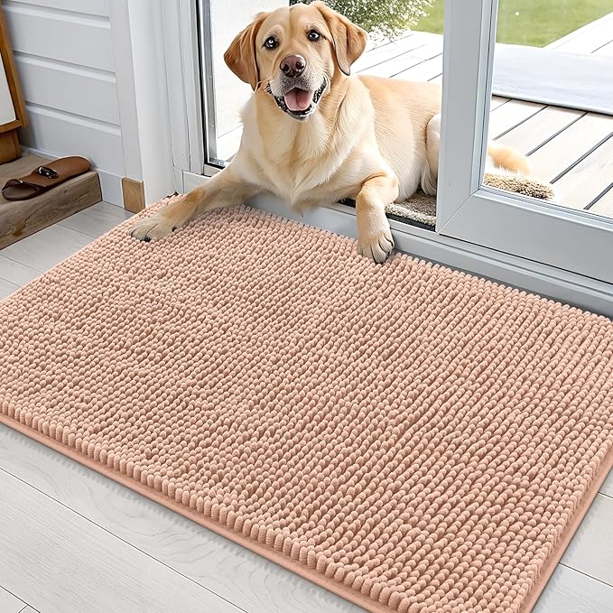 OLANLY Dog Door Mat for Muddy Paws 35x24, Absorbs Moisture and Dirt, Absorbent by OLANLY