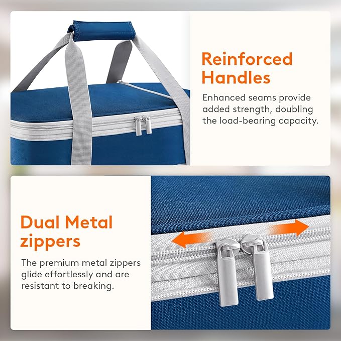 Lifewit Insulated Double Decker Casserole Carrier, Expandable Lasagna Lugger - Image 7