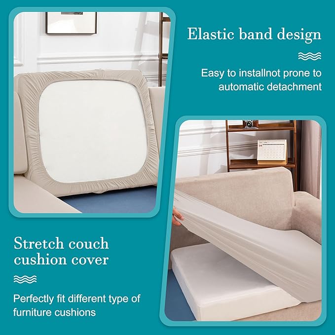 14 Pcs Stretch Patio Cushion Covers, Outdoor Couch Covers Replacement, Outdoor - Image 5