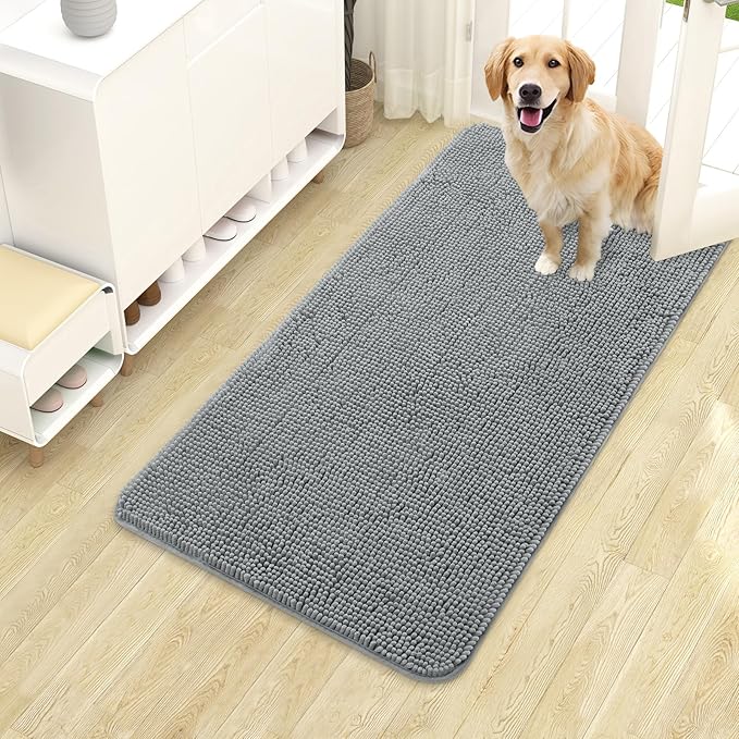 OLANLY Dog Door Mat for Muddy Paws 40x24, Absorbs Moisture and Dirt, Absorbent by OLANLY