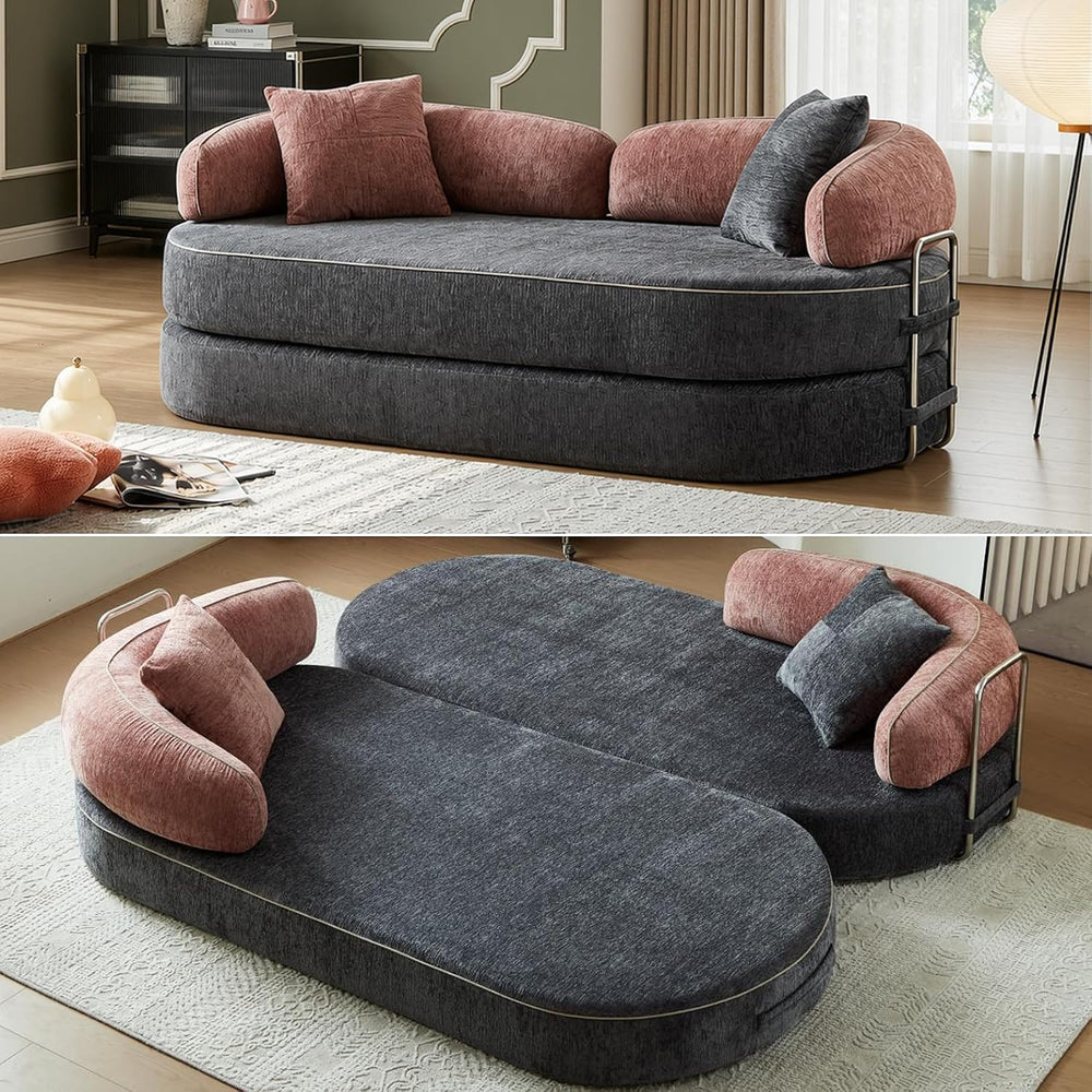 79" Queen Sleeper Sofa Bed, No Assembly Convertible Pull Out Futon Couch