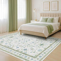 Hazo Haus Cream Oushak 6x9 Bedroom Rug by HazoHaus