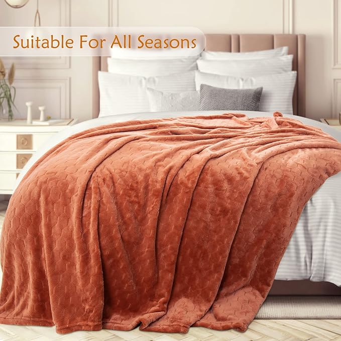 TOONOW Fleece Blanket Super Soft Cozy Throw Blanket 50" x 60", Lightweight - Image 3