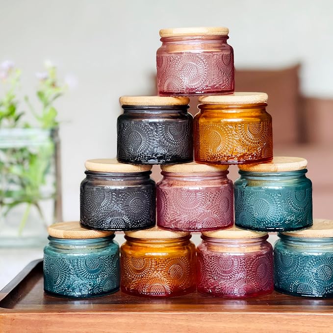 4 oz Colored Mini Glass Jars - Image 8