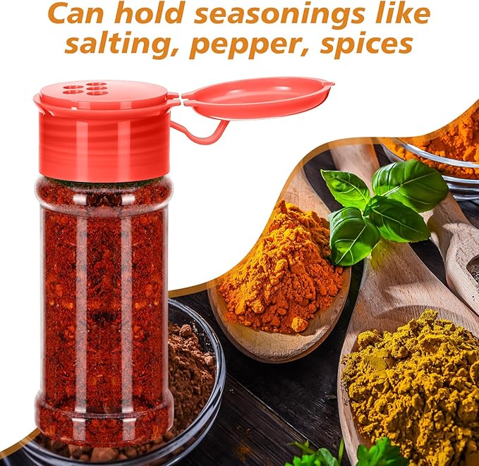 Amyhill 100 Pcs Plastic Spice Bottles Spice Jars