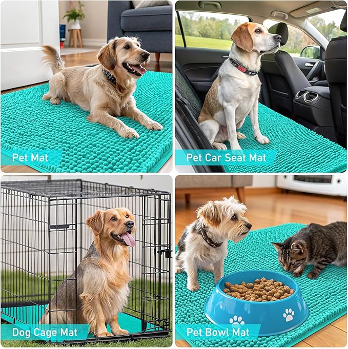 OLANLY Dog Door Mat for Muddy Paws 54x32, Absorbs Moisture and Dirt, Absorbent - Image 7