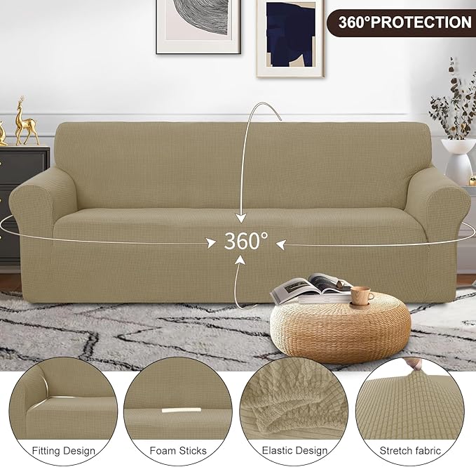 U-NICE HOME Stretch Couch Cover Sofa Cover Sofa Slipcover Furniture Protector - Image 3