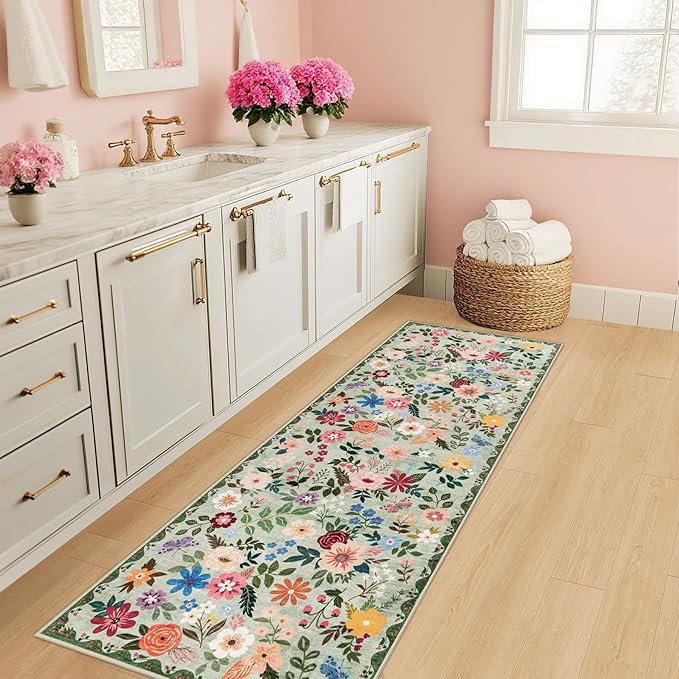 Runner Rug for Entryway: 2.6x8 Kitchen Rugs Non Slip Washable Ultra-Thin Soft - Image 5