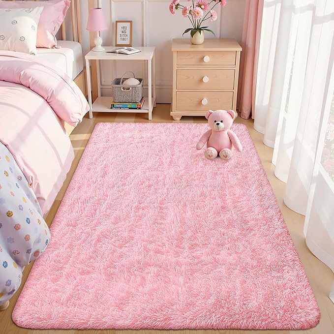 OLANLY Area Rugs for Living Room Bedroom, Machine Washable 4x5.9 ft Soft Fluffy - Image 5